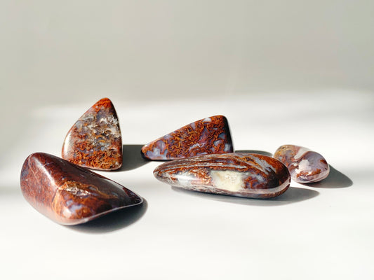 Mexican Moss Agate Polished stone, tumble