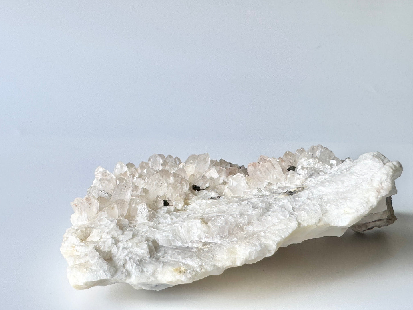Clear Quartz with Pyrite Cubes