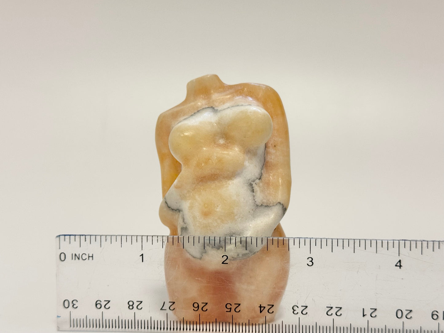 Yellow Calcite Pregnant Woman Body Carving – Symbol of Fertility, Creativity & Inner Strength