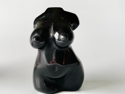 Obsidian Curvy Goddess Body, ~3 inches