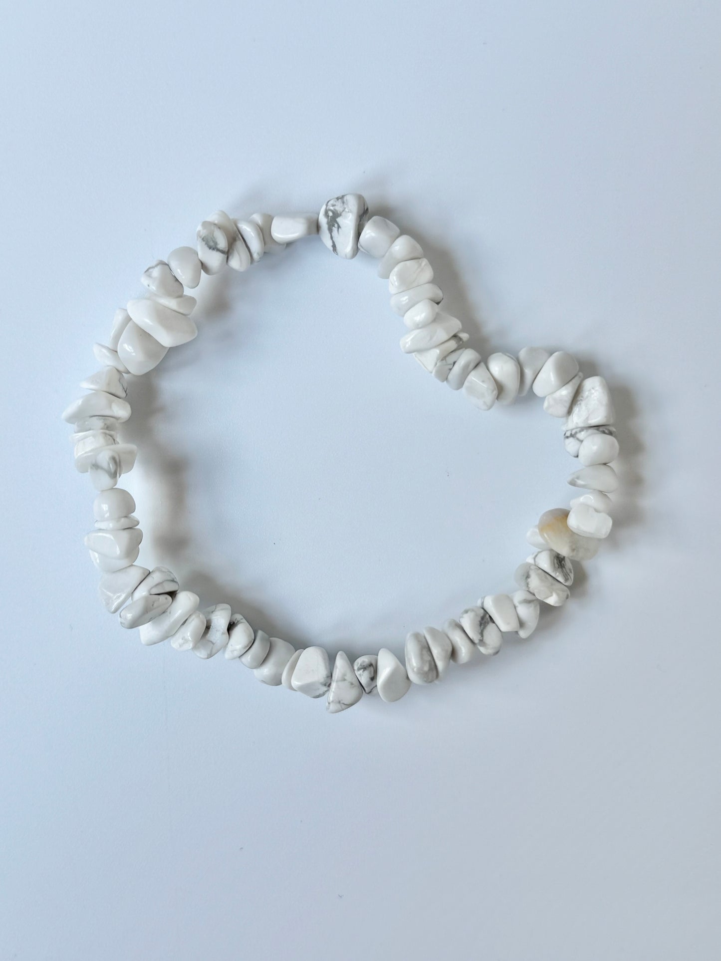 Howlite Chip Bead Bracelet