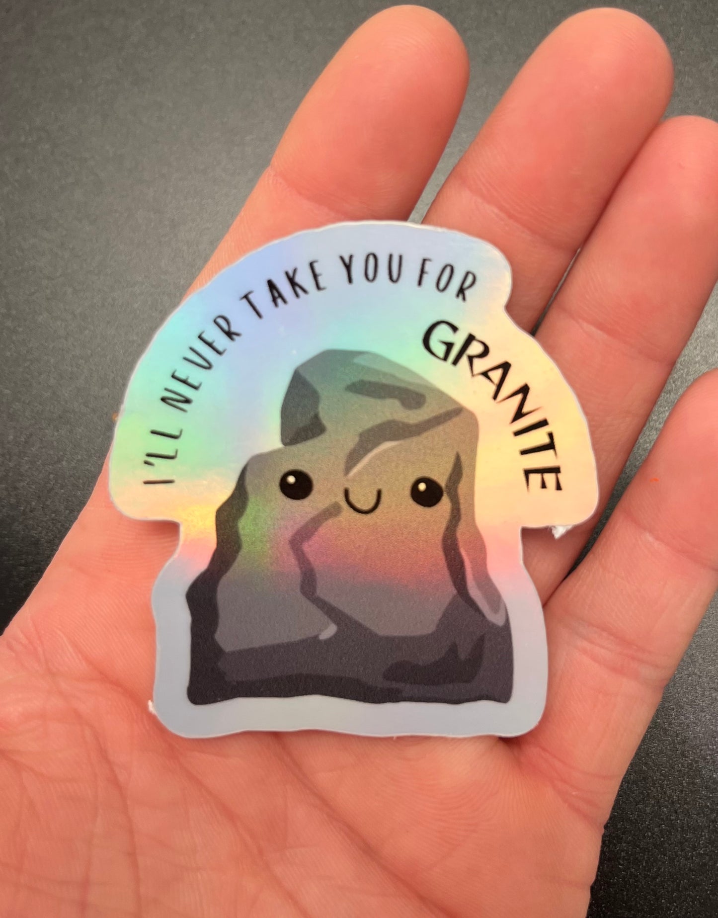 I'll Never Take You For Granite Sticker