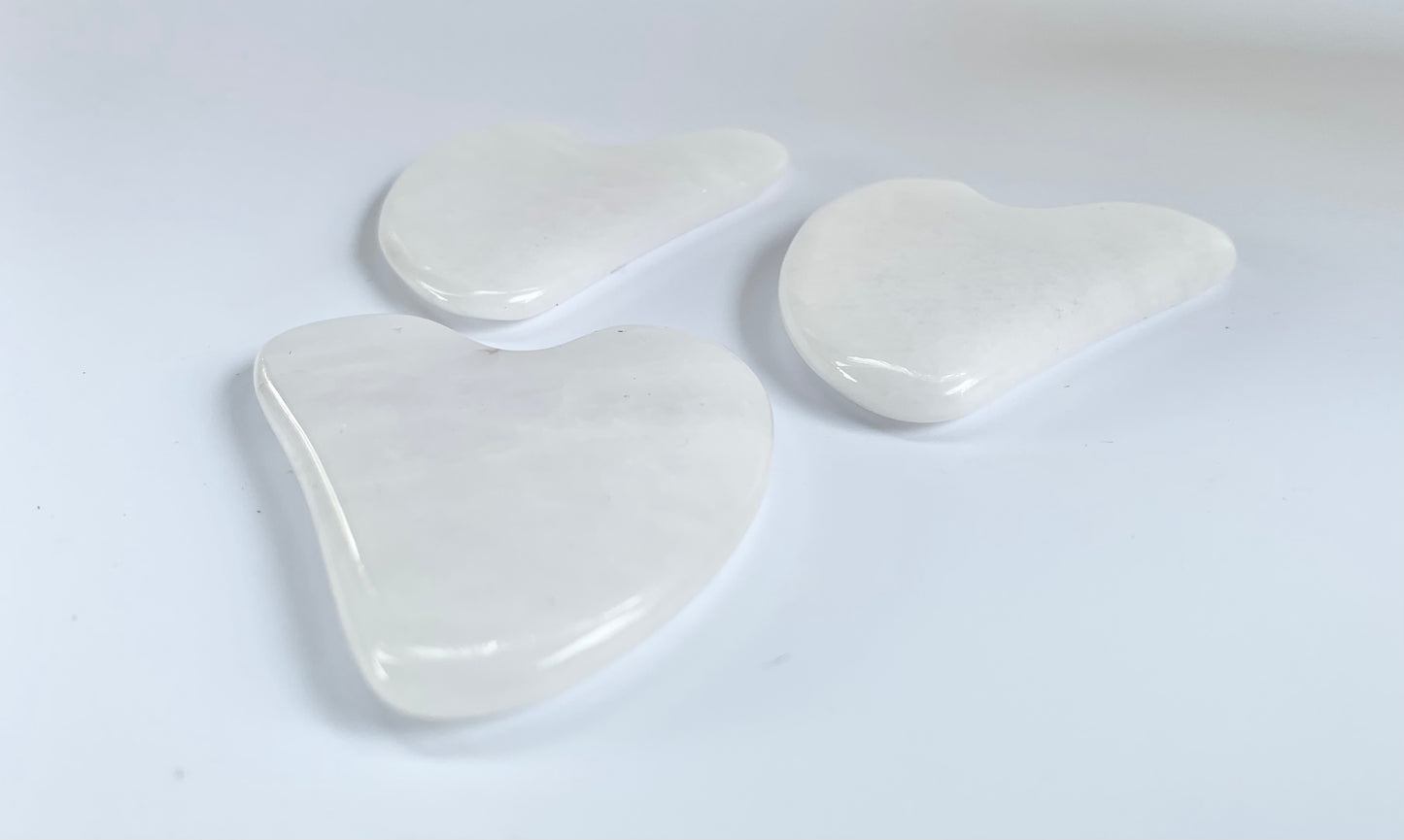 White quartz gua sha stone