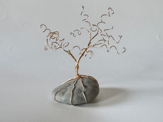 Lake Michigan Stone 3D Wire Tree