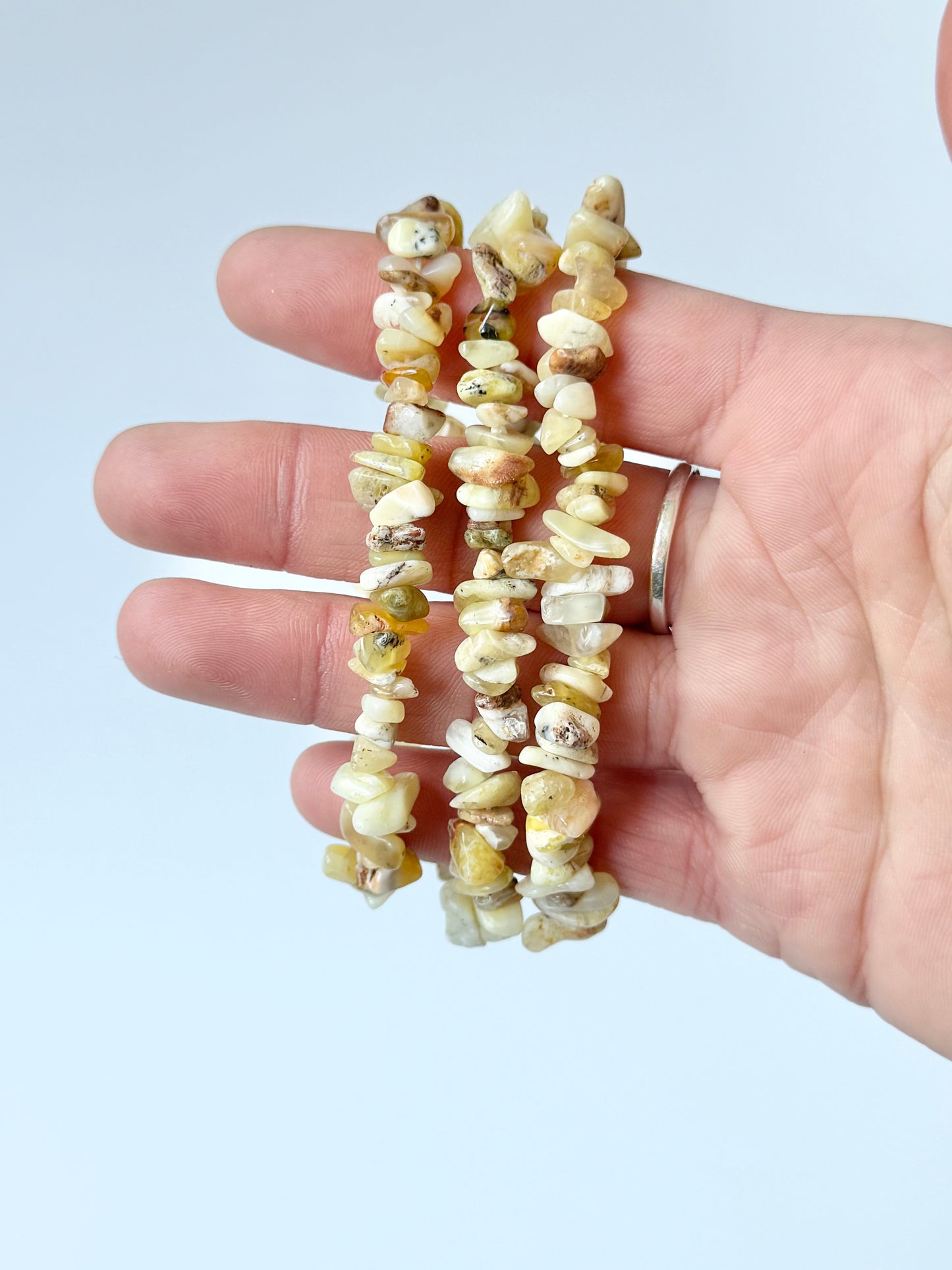 Green Opal Chip Bead Bracelet