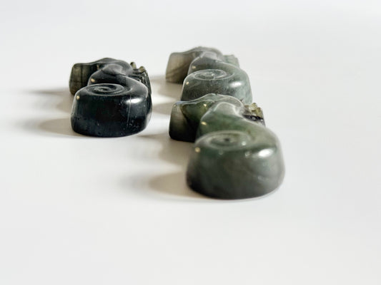 Labradorite Seahorse Carving, flat