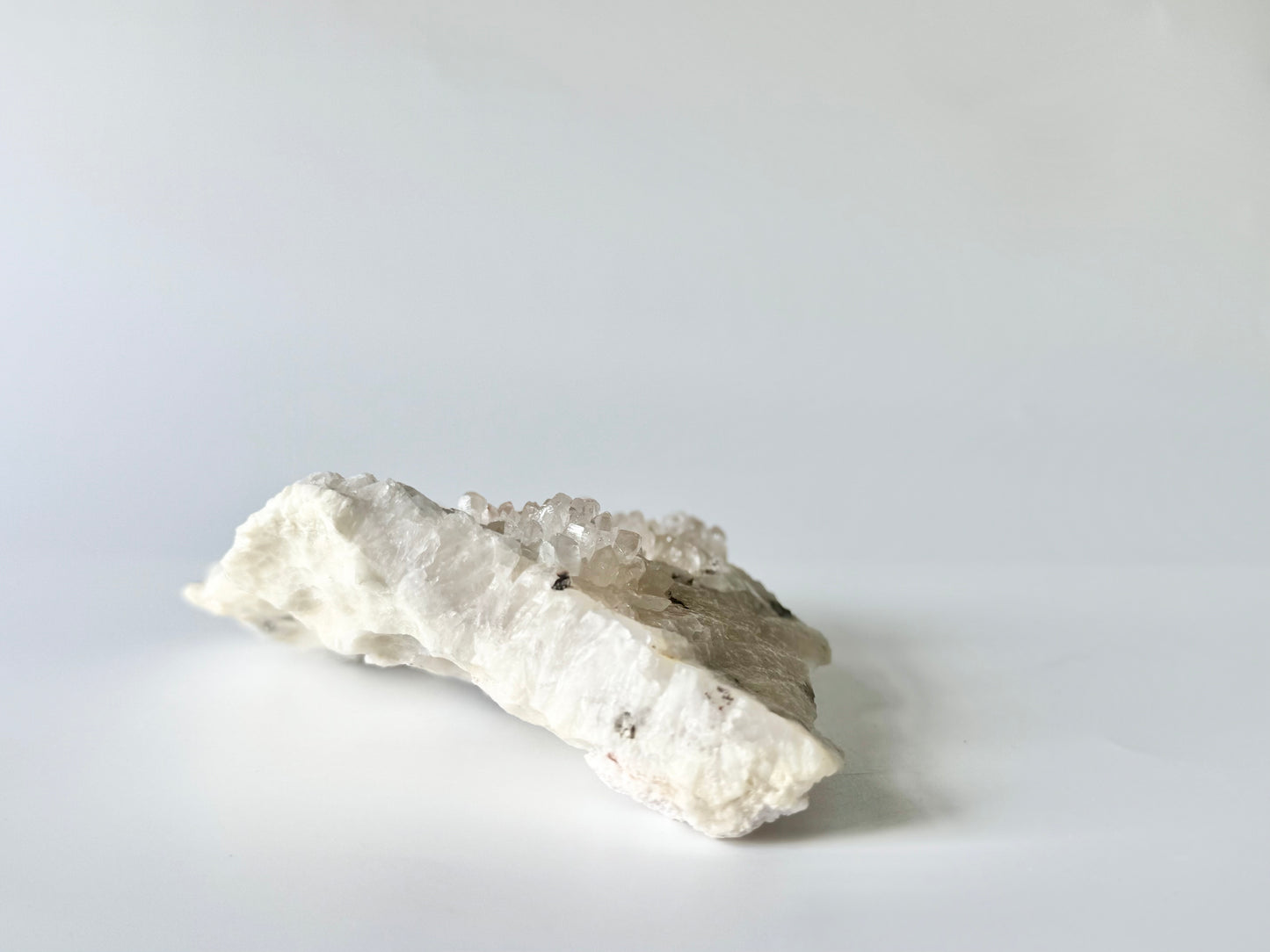 Clear Quartz with Pyrite Cubes