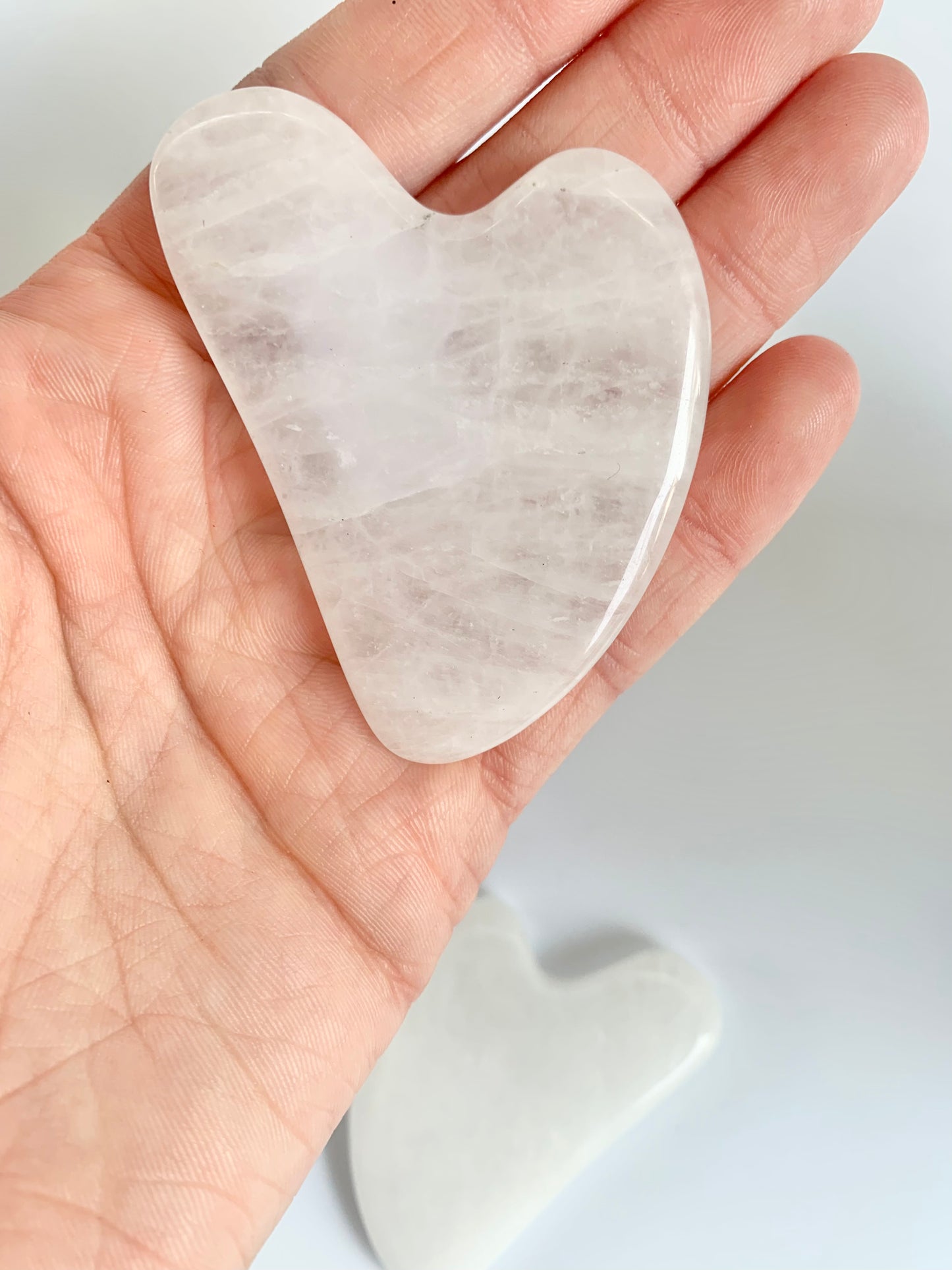 White quartz gua sha stone