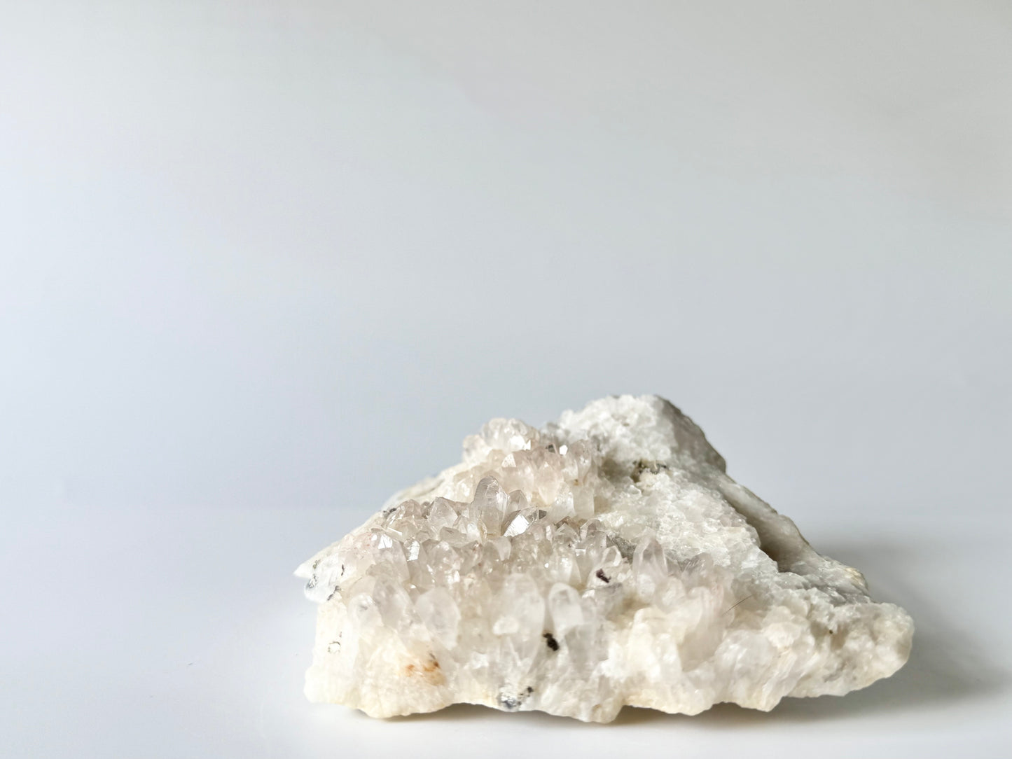 Clear Quartz with Pyrite Cubes