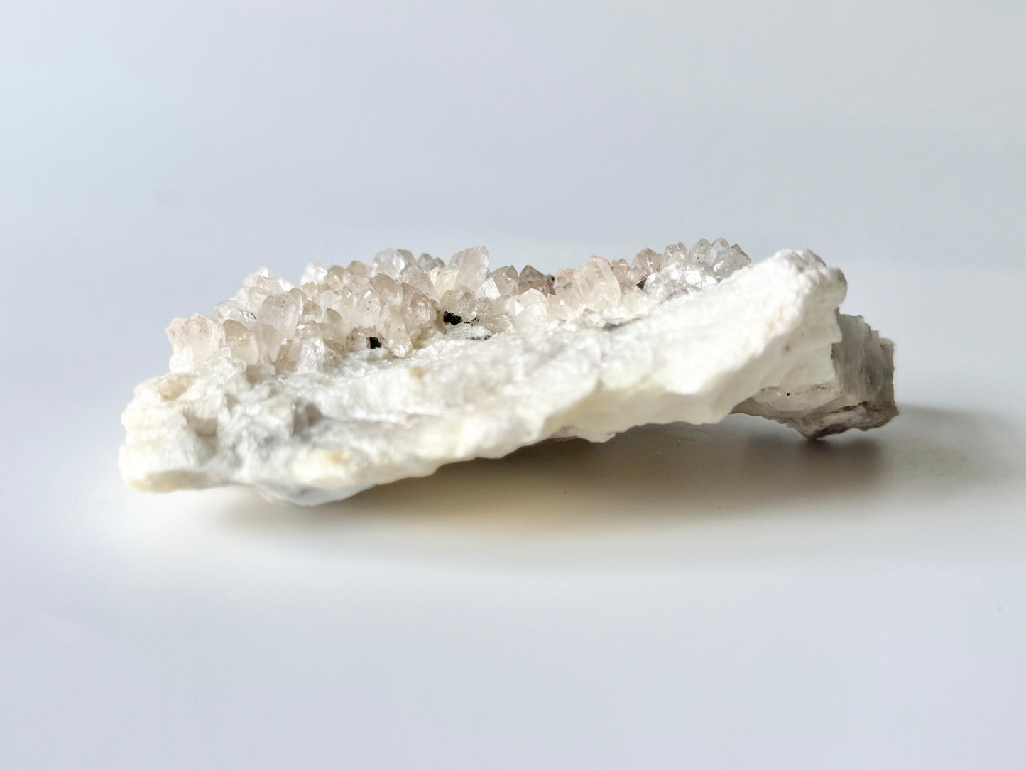 Clear Quartz with Pyrite Cubes