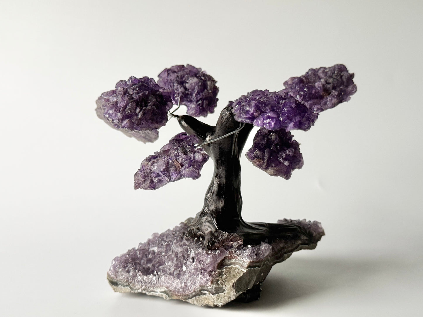 Amethyst Gem Bonsai Tree on Amethyst Base