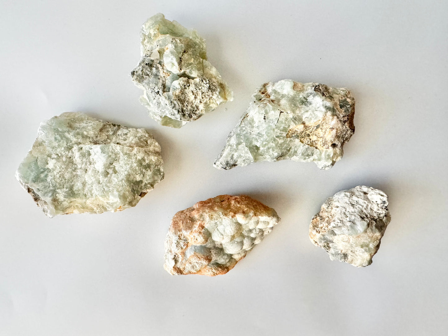 Prehnite, Raw