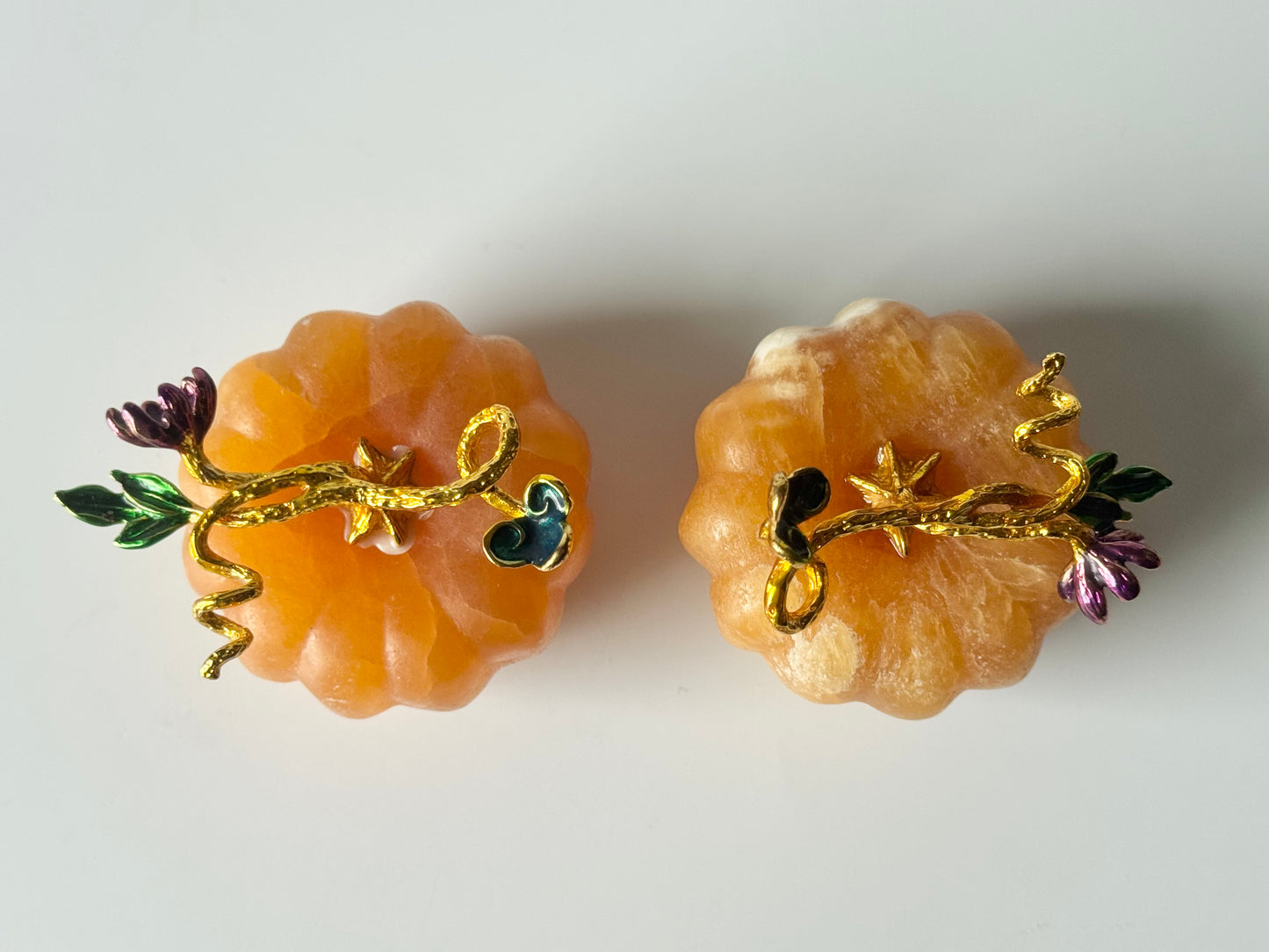 Orange/ Yellow Calcite Pumpkin Carving