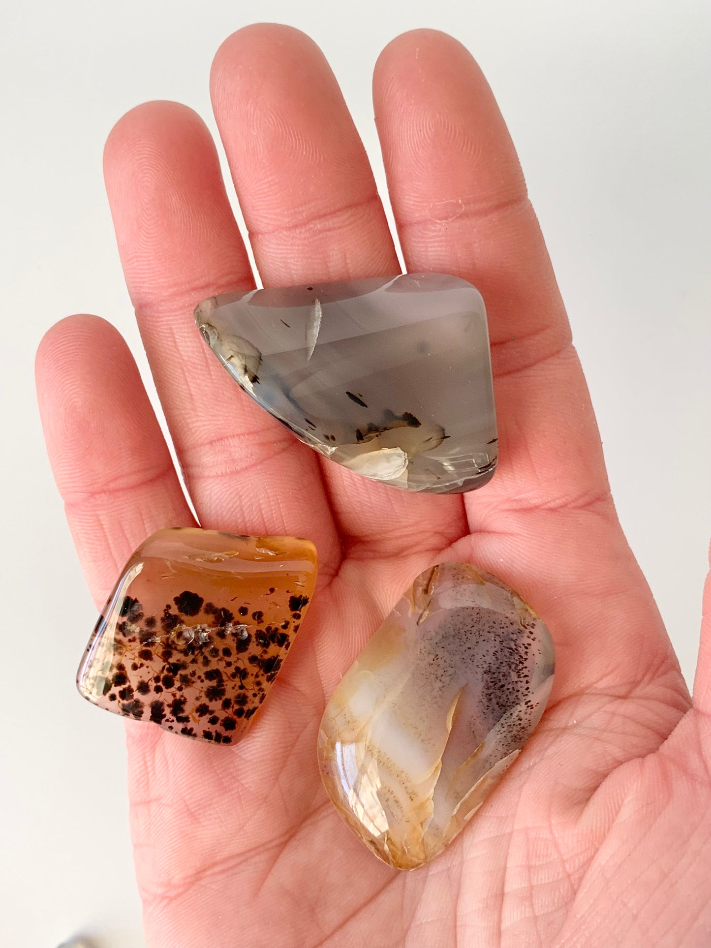 Montana Moss Agate, Tumble