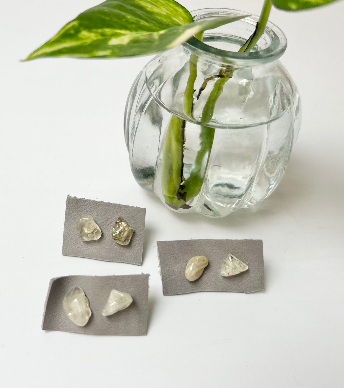 Gem Chip Stud Earrings