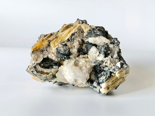 Yellow tourmaline in biotite matrix