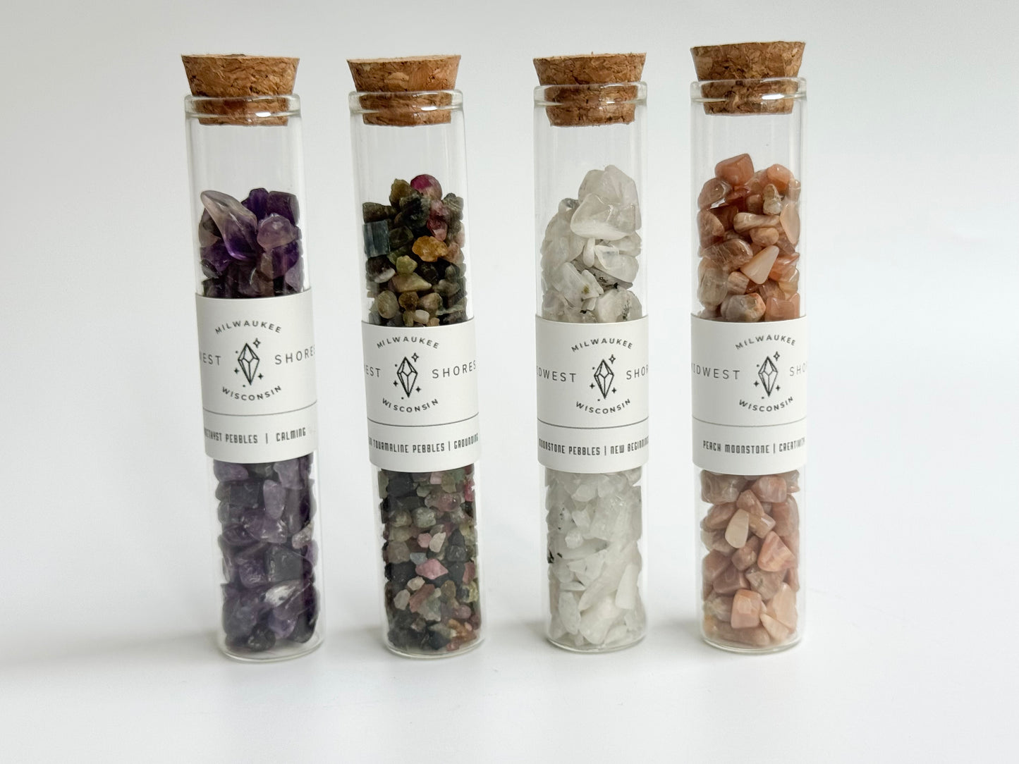 Polished Stone Pebbles, tube, assorted