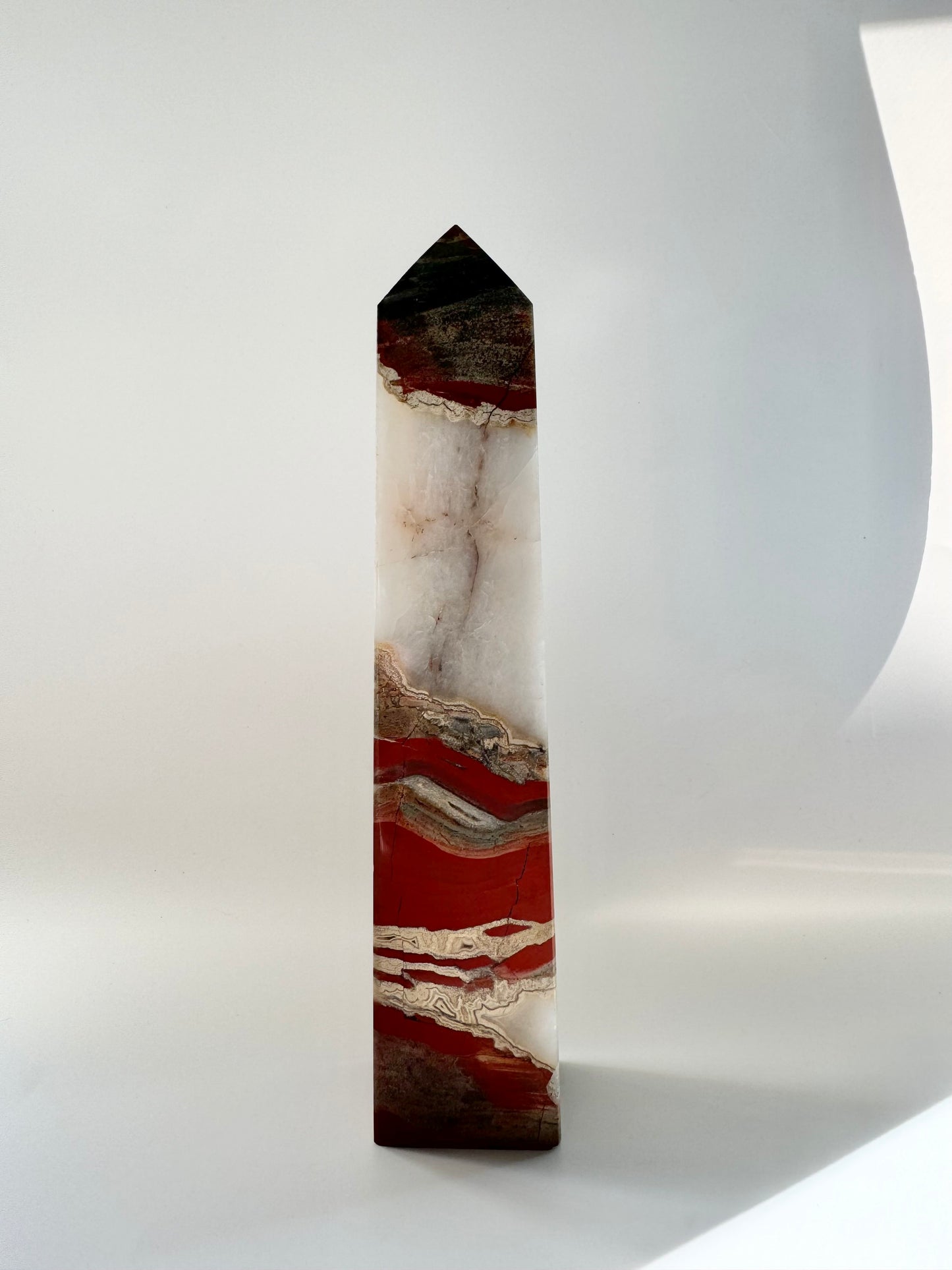 Red Jasper Four Sided Tower