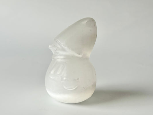 Penguin with hat, Satin Spar Holiday Carving