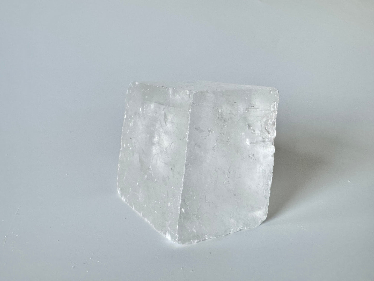 Clear Cubic Calcite, Raw