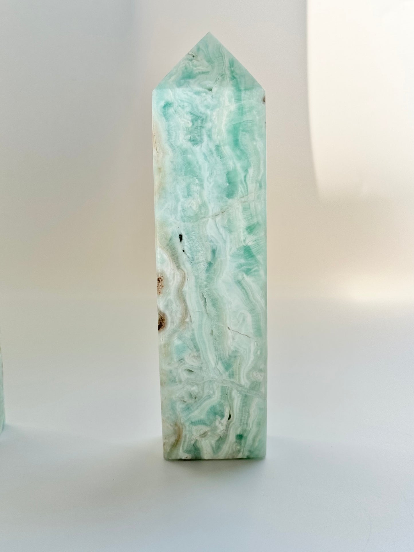 Blue Aragonite four sided Tower