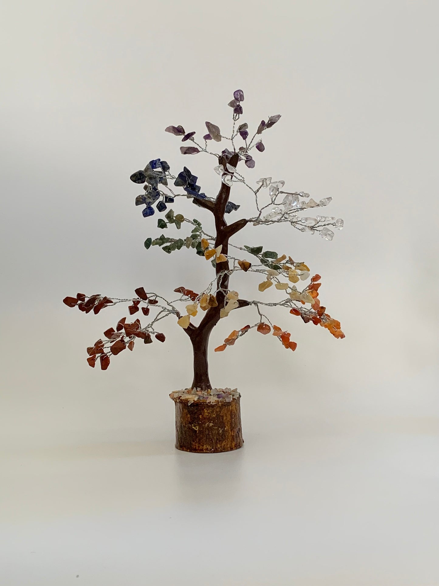 Gem Tree with wood base, choose your material