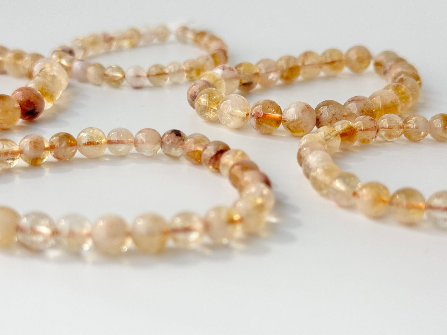 Citrine Round Bead Bracelet