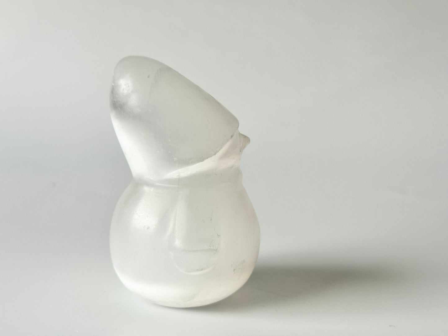Penguin with hat, Satin Spar Holiday Carving