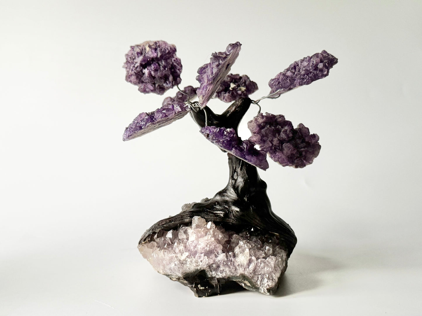 Amethyst Gem Bonsai Tree on Amethyst Base