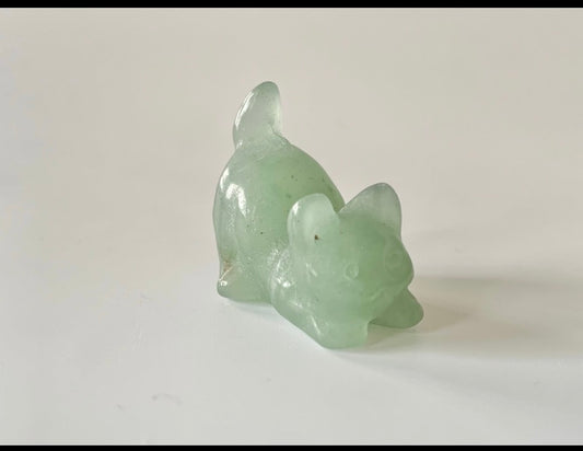 Mini Playful Cat Carving