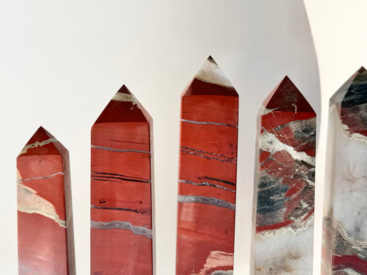 Red Jasper Four Sided Tower