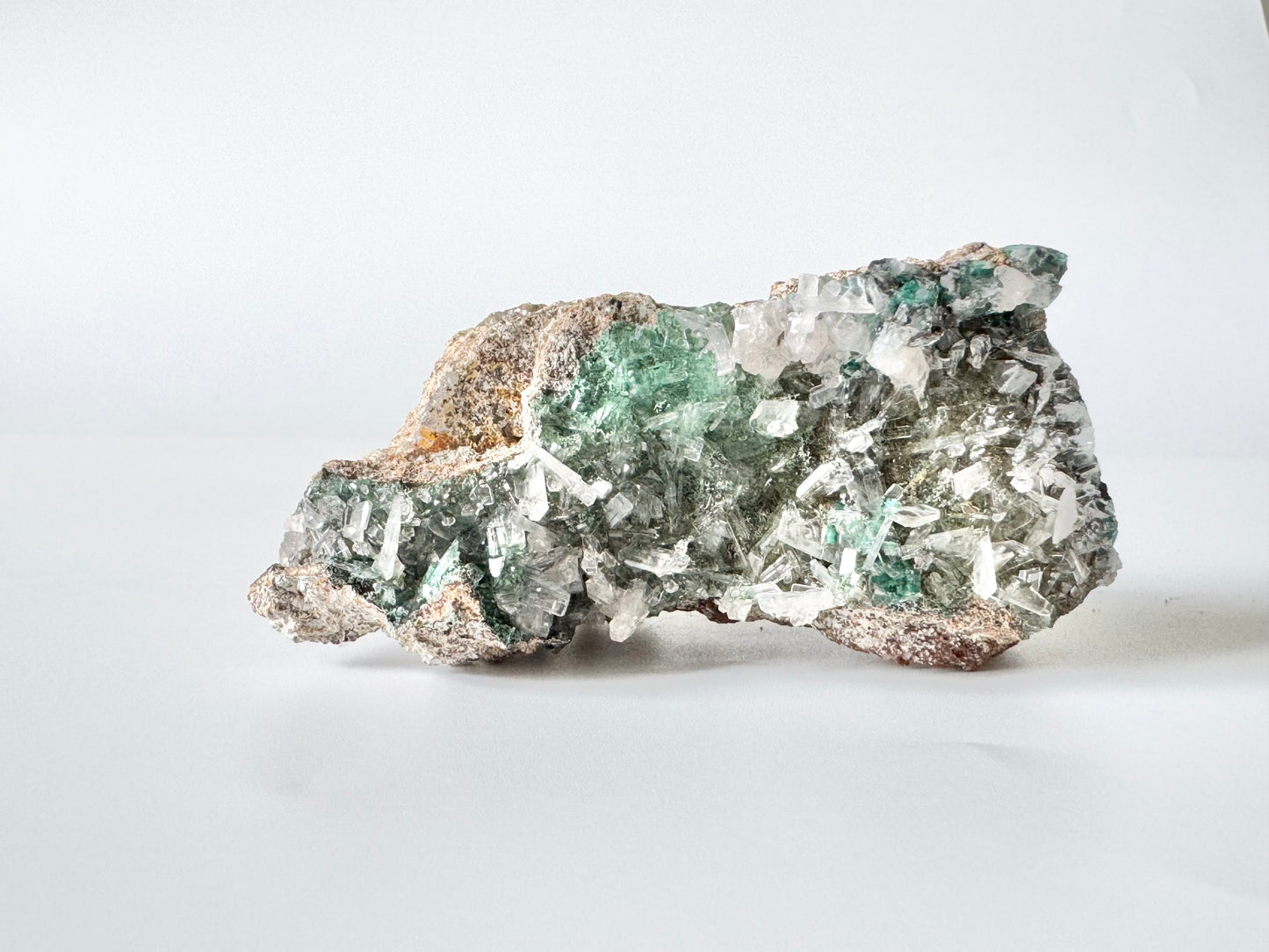 Quartz with beautiful Green Apophyllite