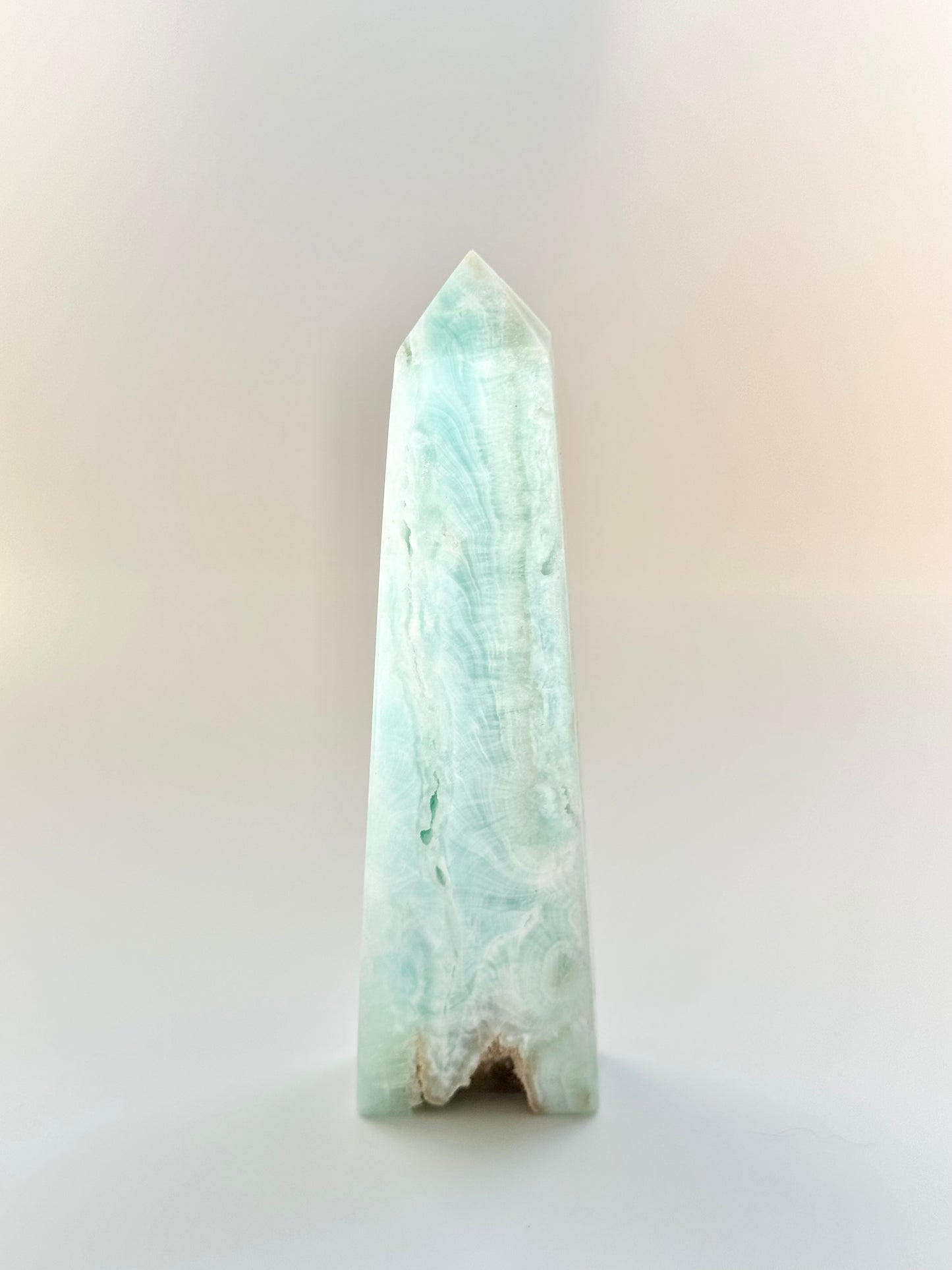 Blue Aragonite four sided Tower