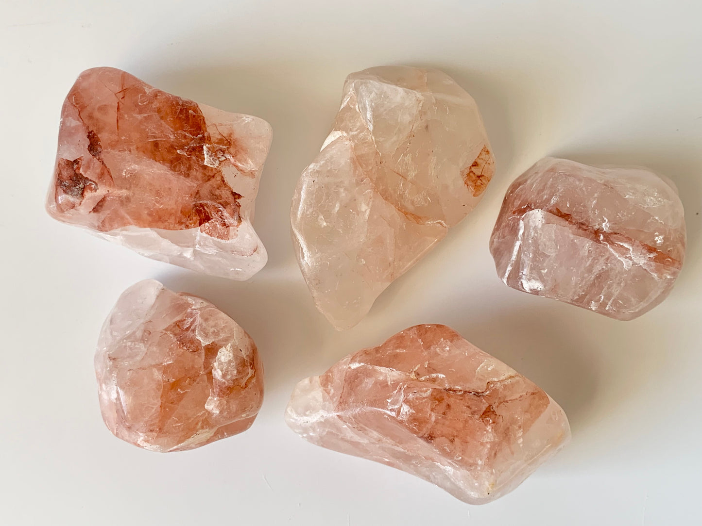 Fire Quartz, hematoid quartz, large tumble