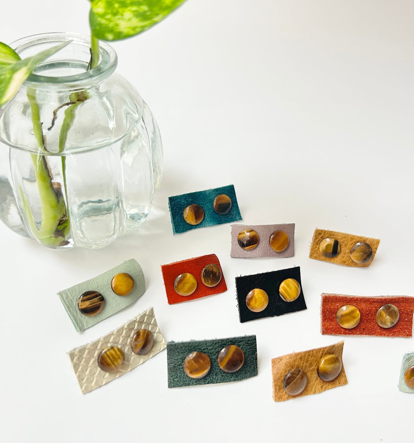 Gem Chip Stud Earrings