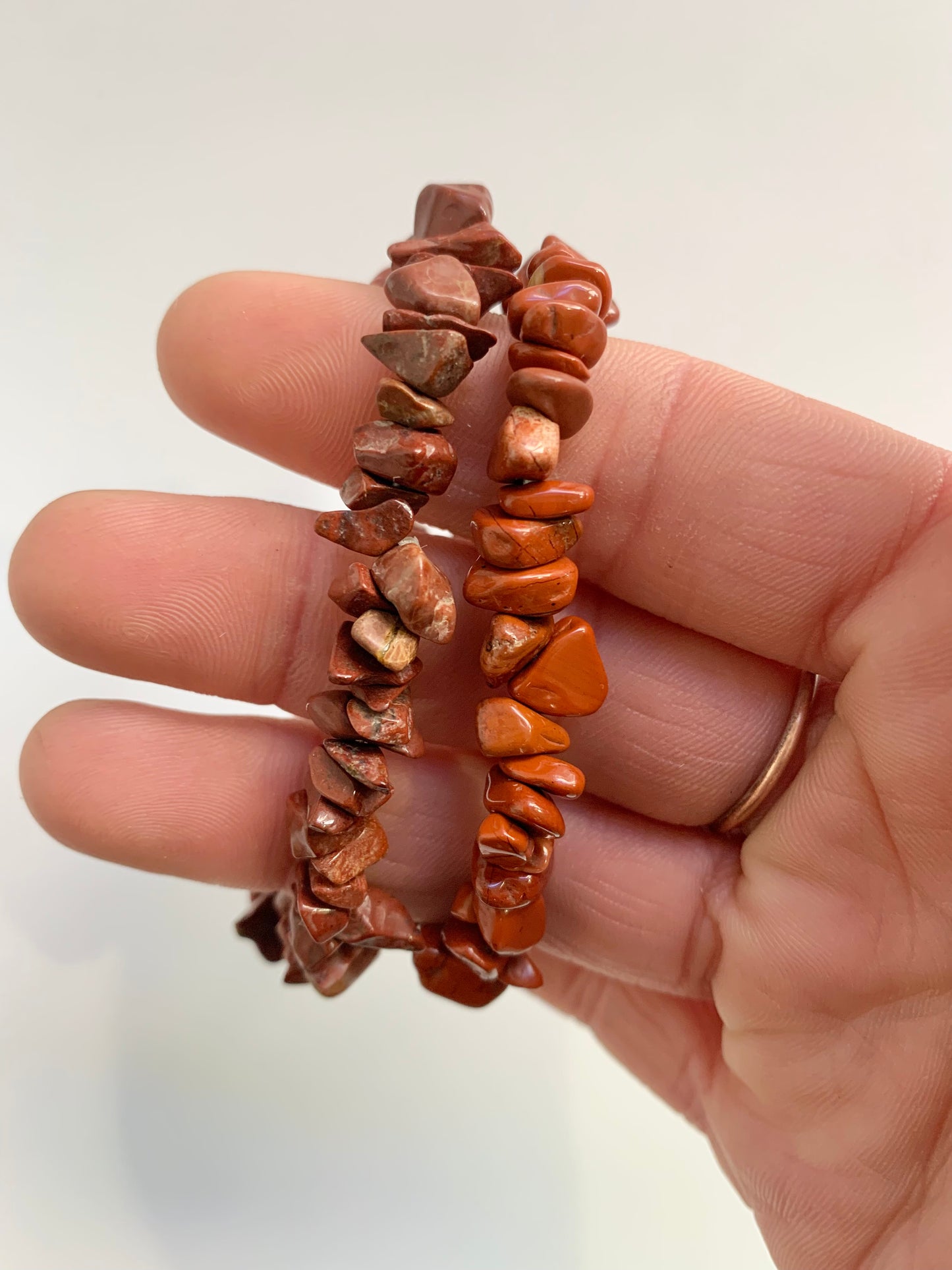 Red Jasper Chip Bead Bracelet