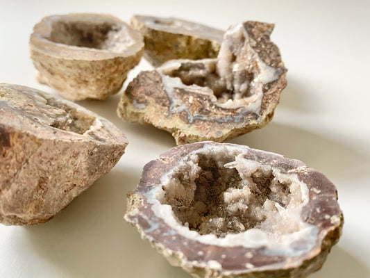 Crystalline Bravo Geode, half, face polished