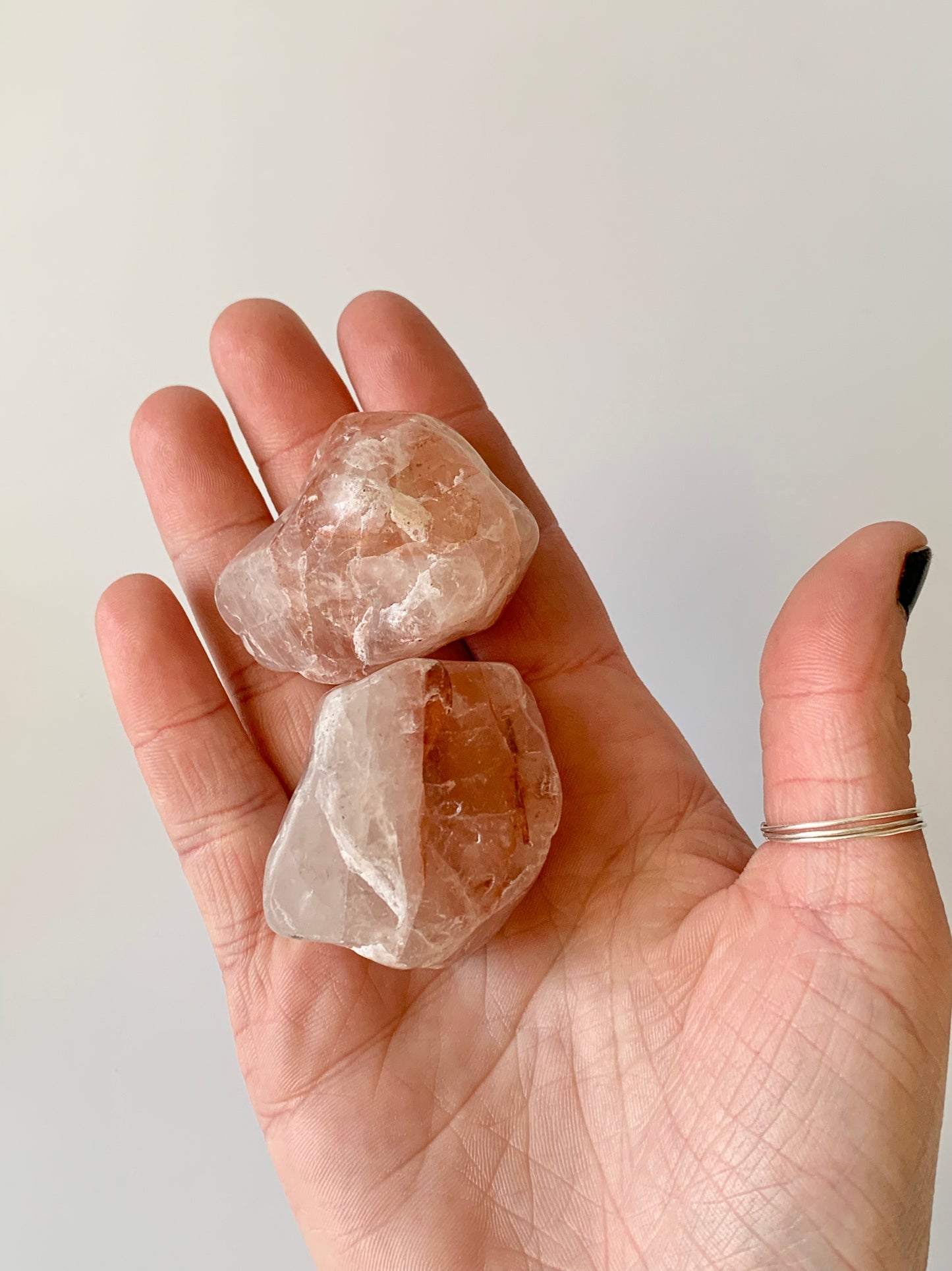 Fire Quartz, hematoid quartz, large tumble