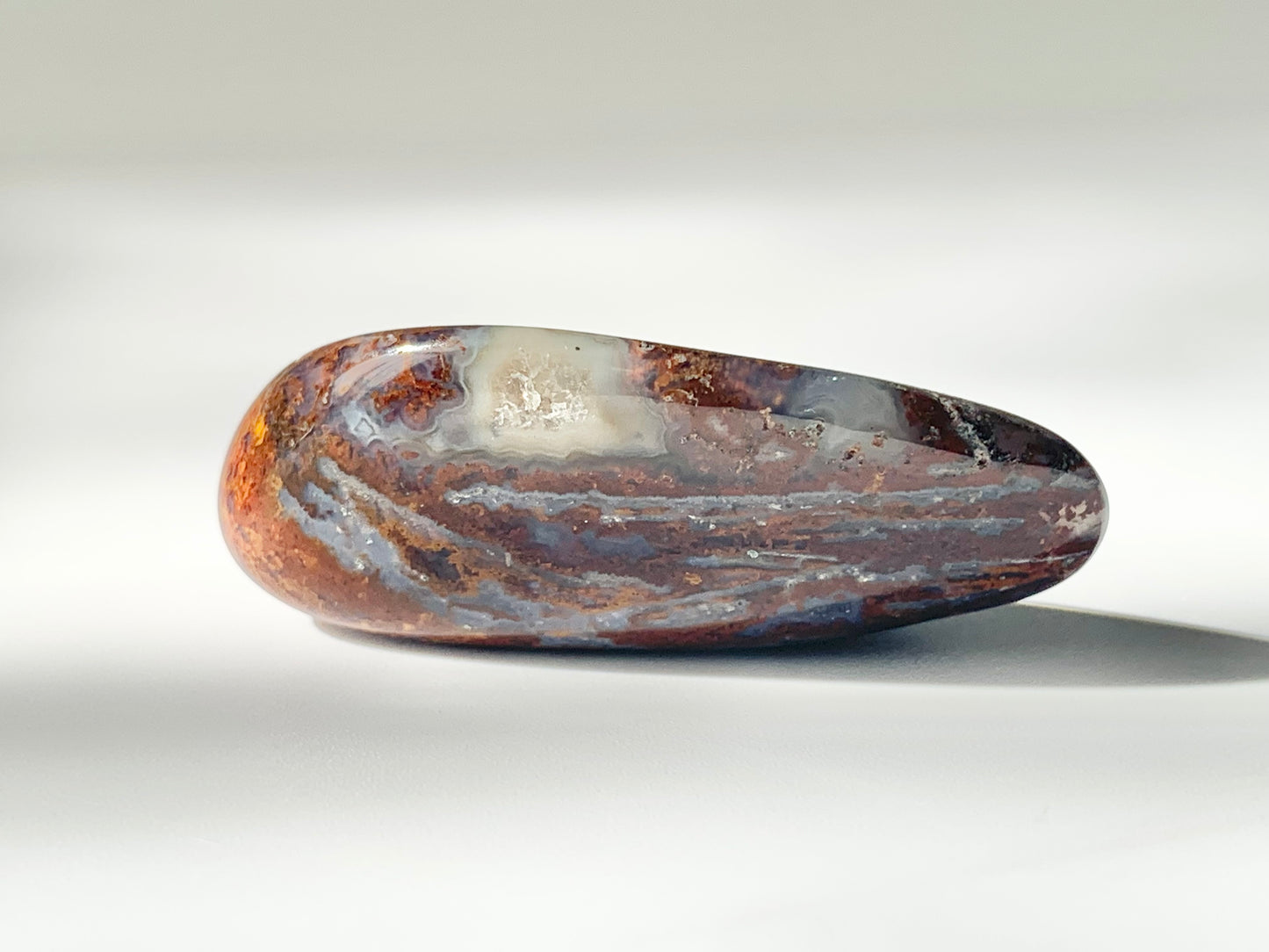 Mexican Moss Agate Polished stone, tumble