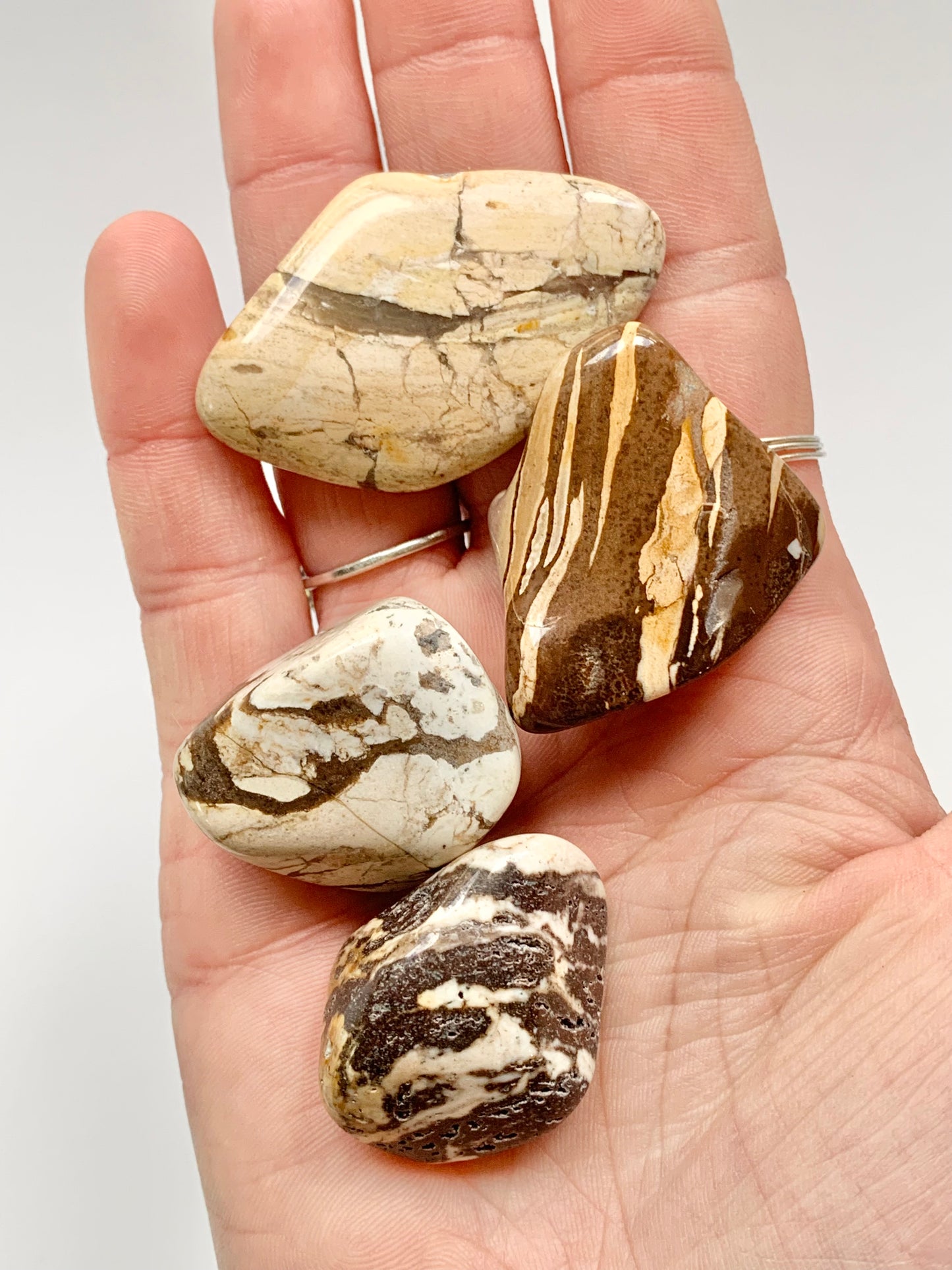 Zebra Jasper Tumble, Large