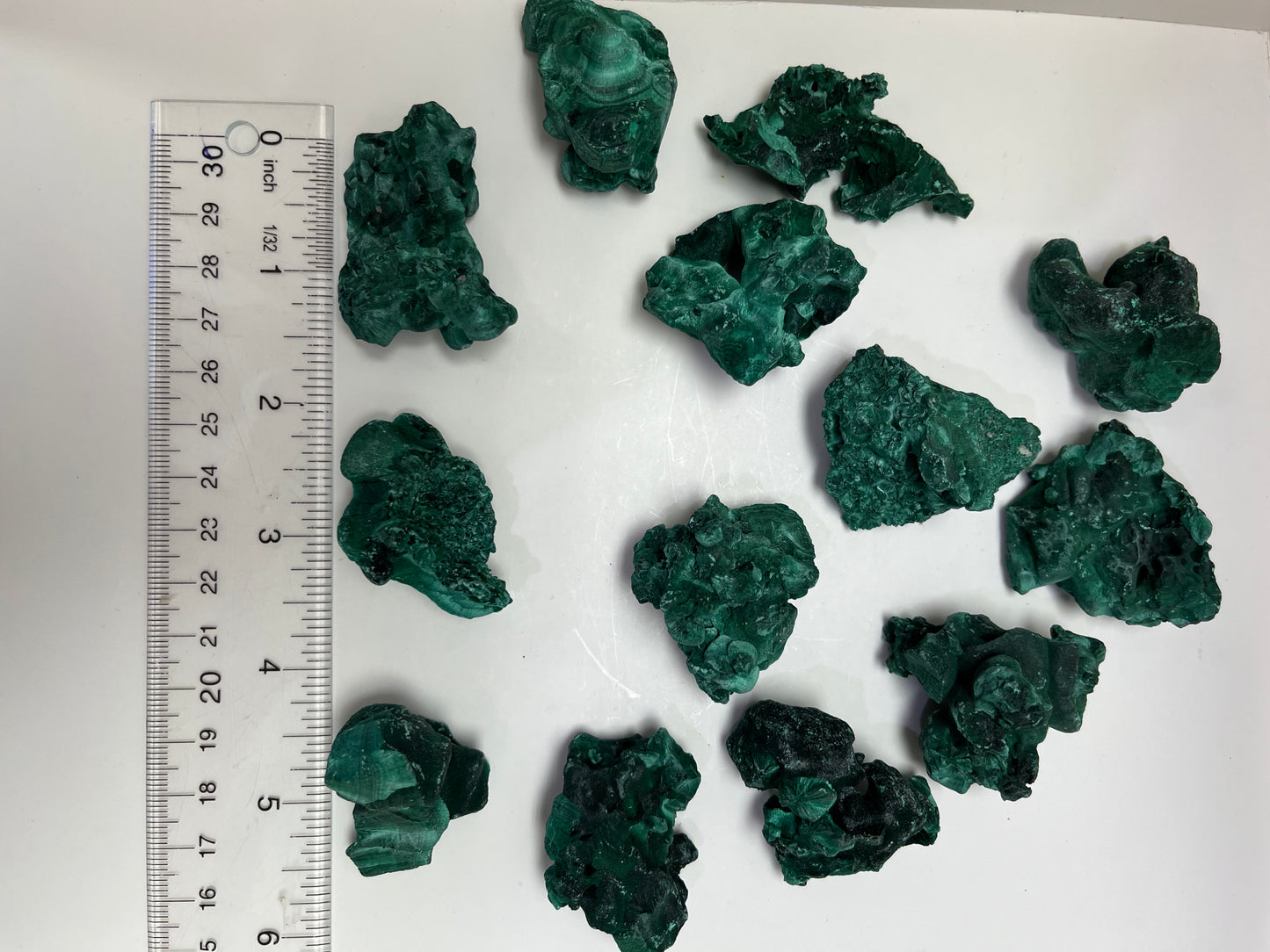 Small Velvet Malachite Specimens, assorted