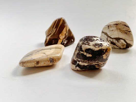 Zebra Jasper Tumble, Large