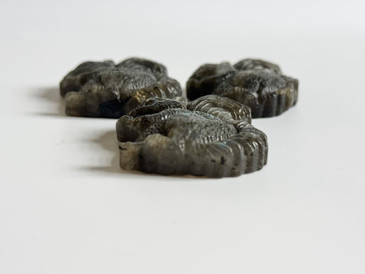 Labradorite squirrel, flat carving