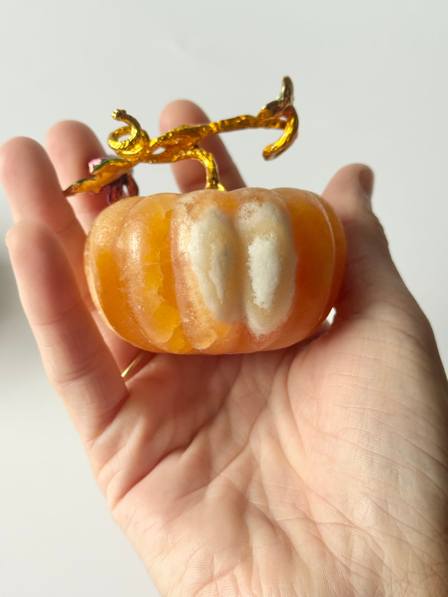 Orange/ Yellow Calcite Pumpkin Carving