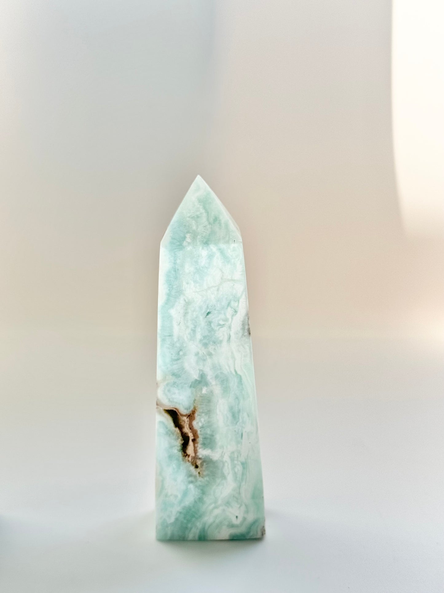 Blue Aragonite four sided Tower