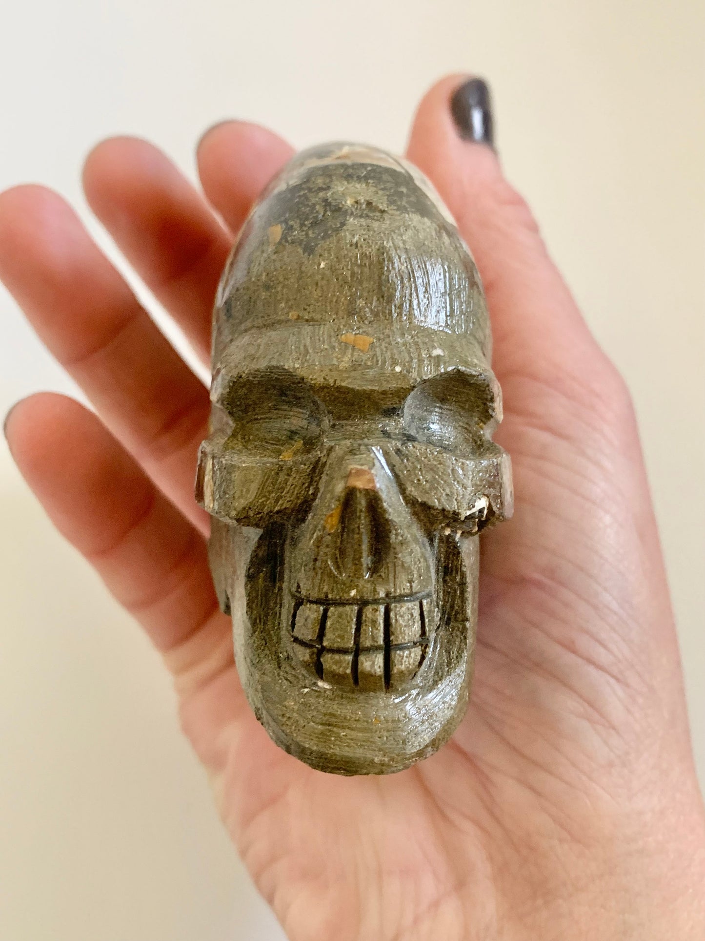 Ammonite Skull Carving