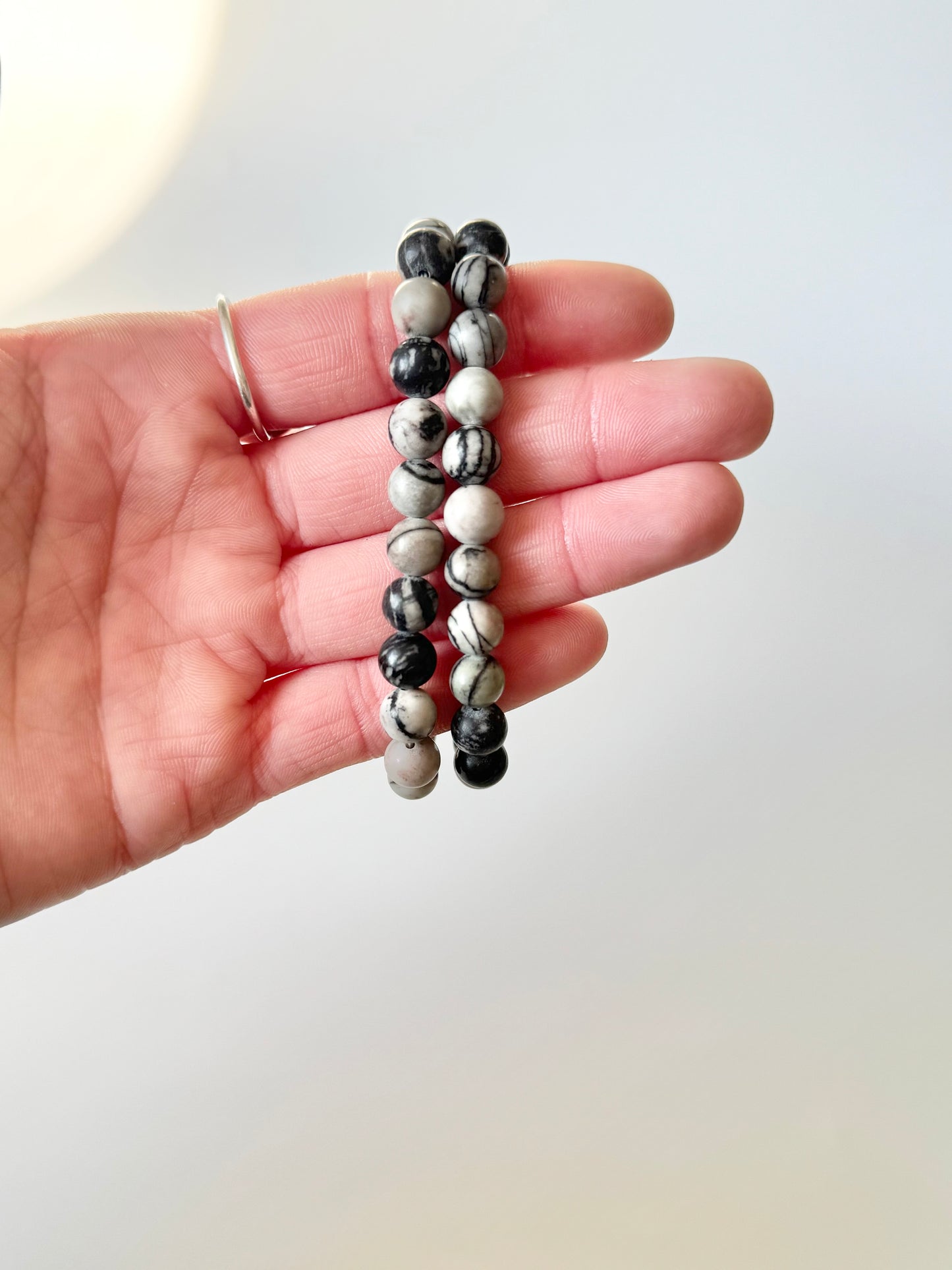 Net Jasper Bead Bracelet