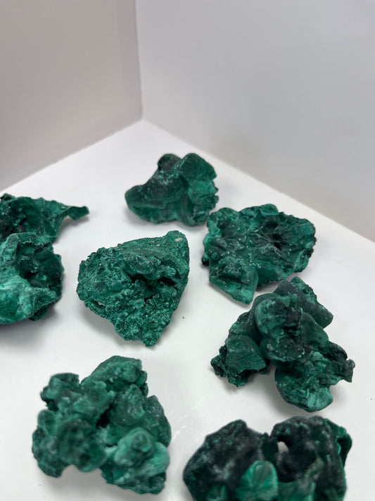 Small Velvet Malachite Specimens, assorted