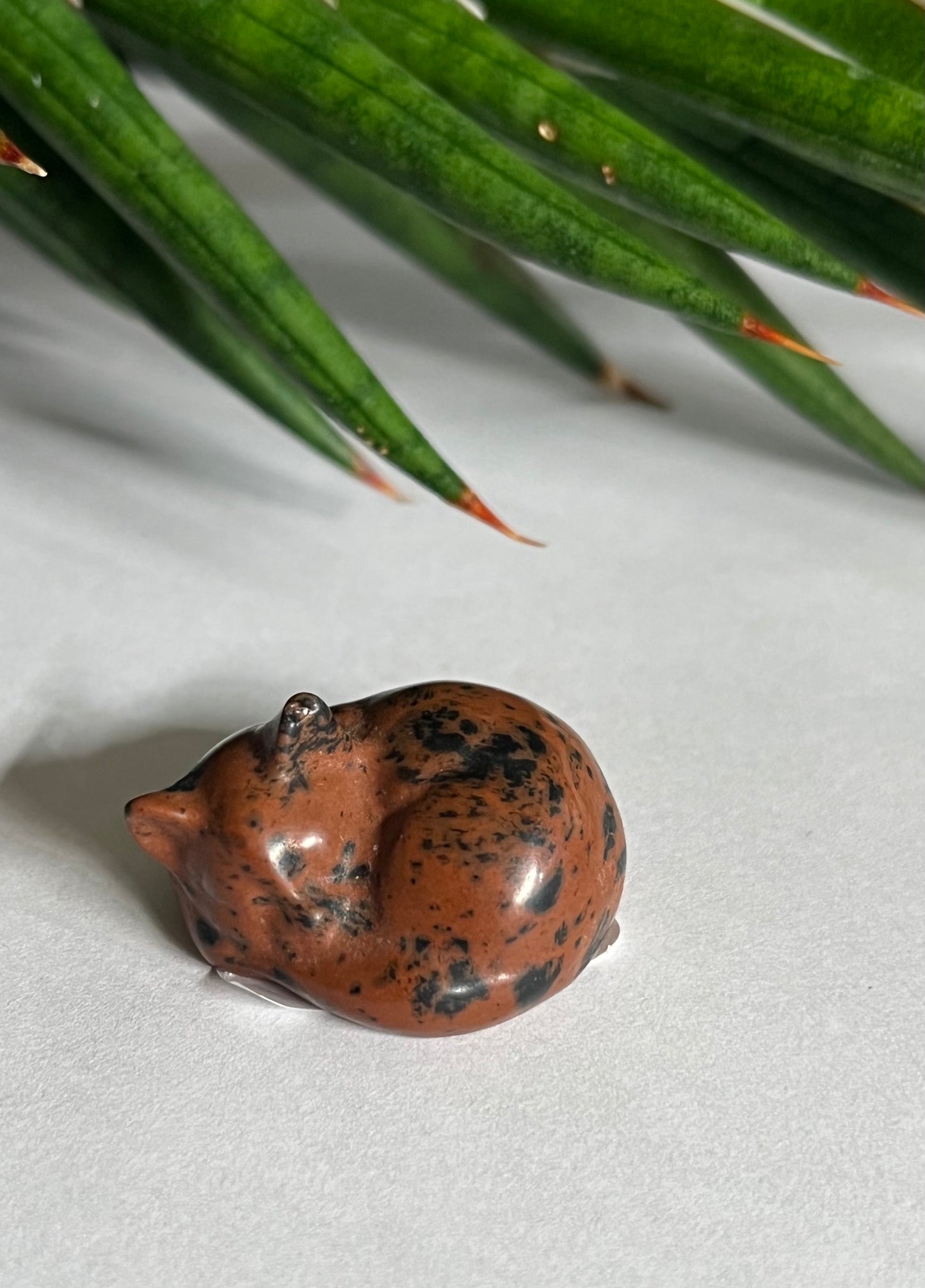 Mini Sleeping Cat Carving