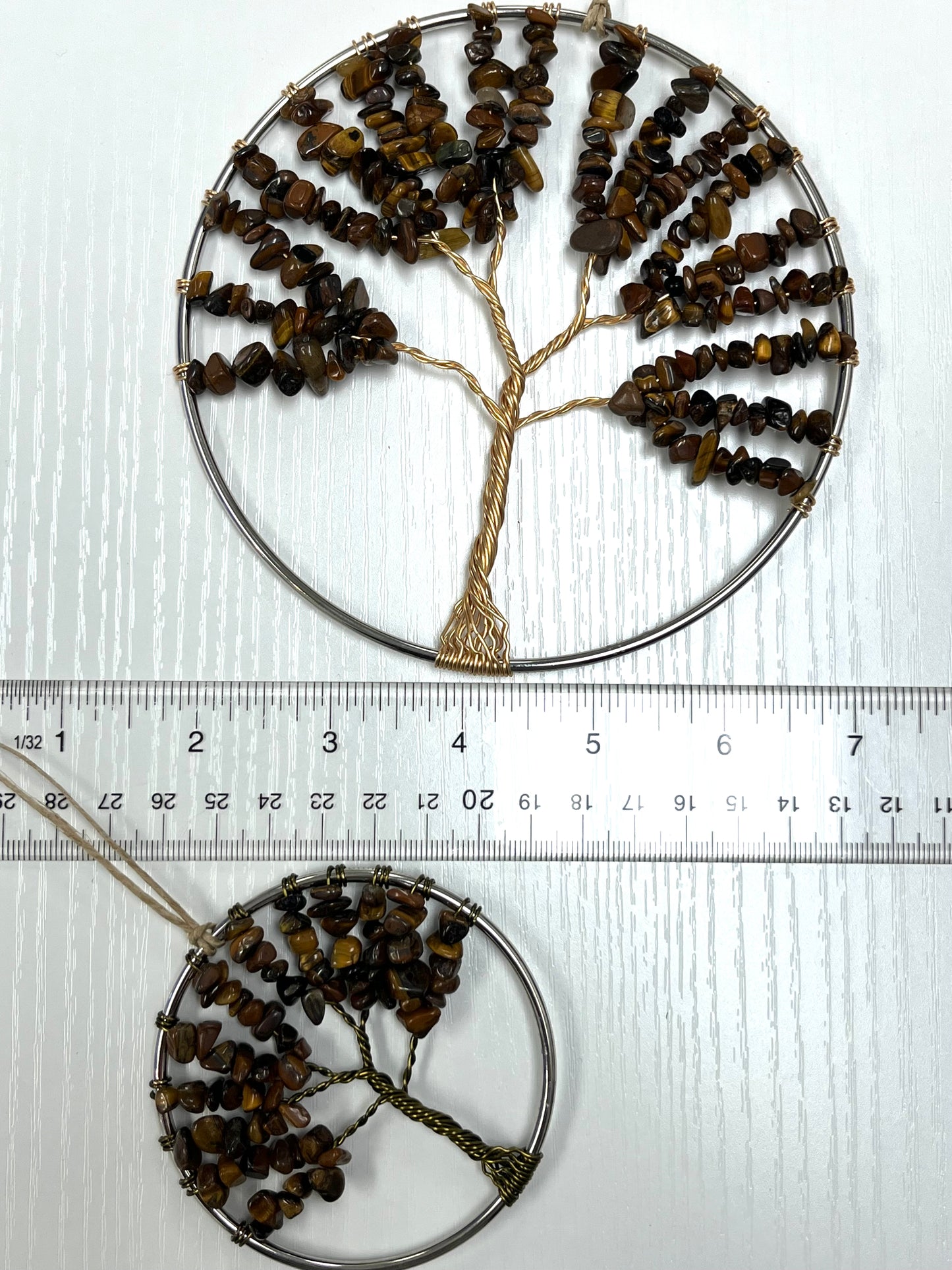 Tiger's Eye Tree of Life Hanging